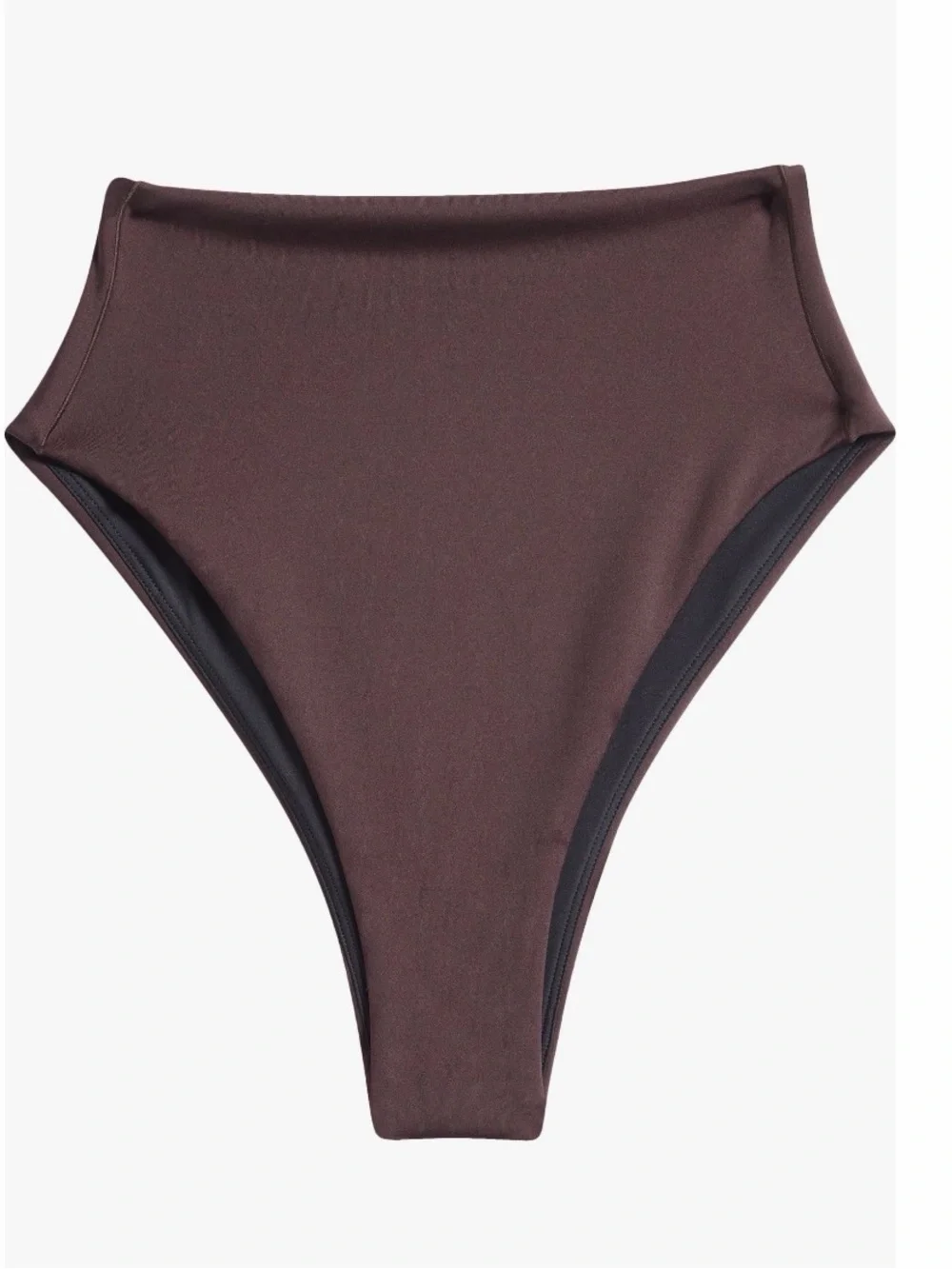 Left On Friday Hi Hi High Cut Cheeky High-Waist Bikini Bottom Cold Brew Brown
